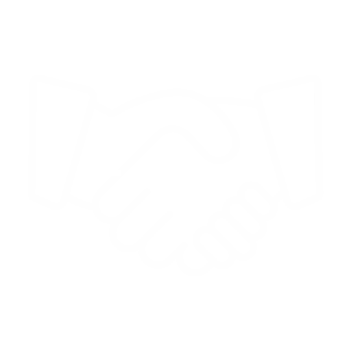Pixel art handshake icon symbolizing partnership and collaboration
