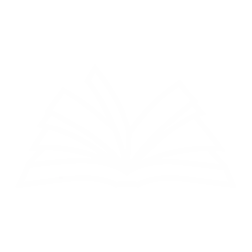 open book icon with turning pages, minimalist black and white graphic